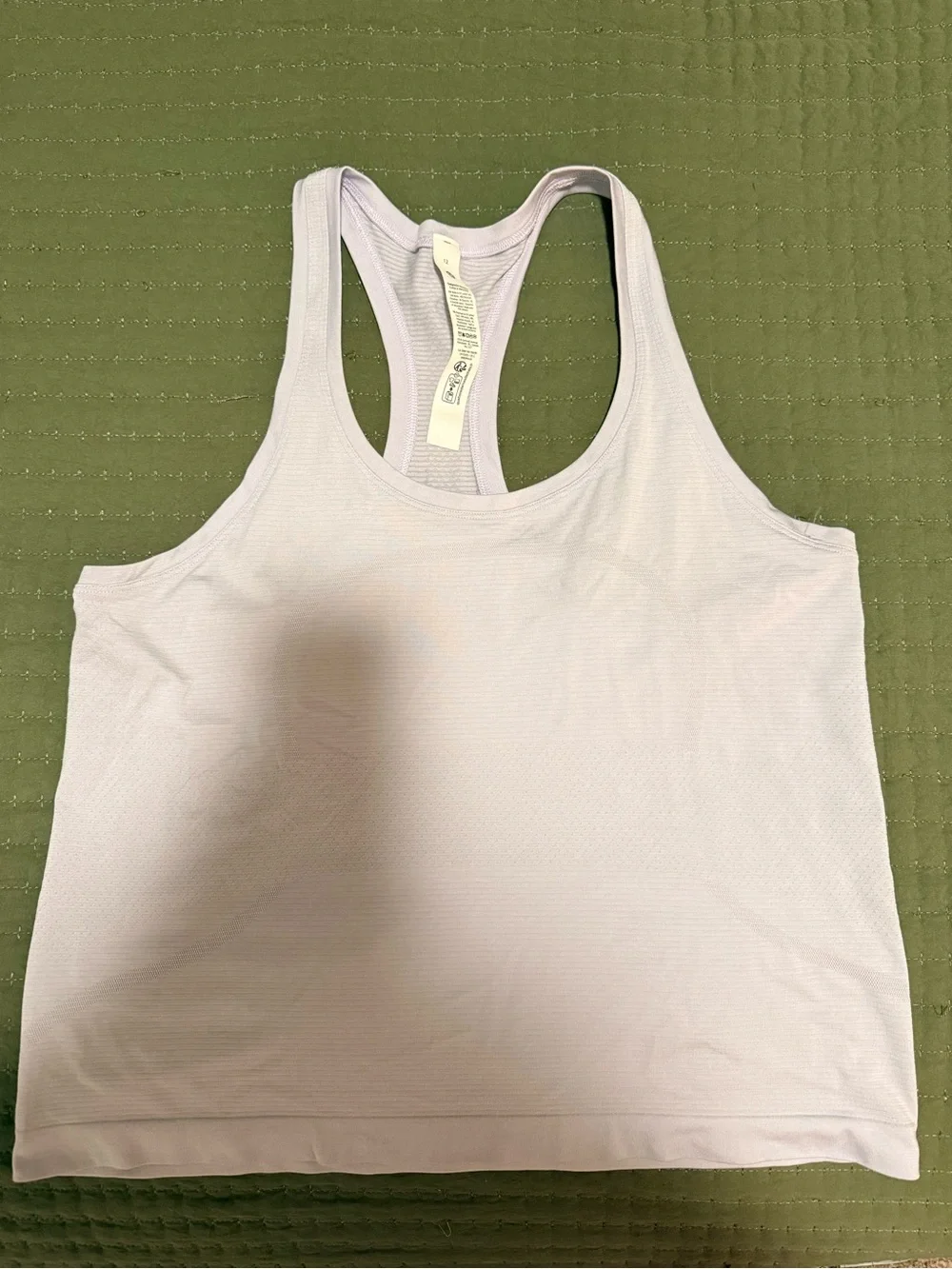 Lululemon Pale Lavender Racerback Tank- Size 12